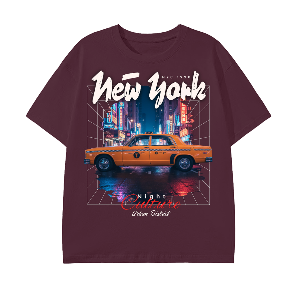 New York Night Taxi T-Shirt - Belarté