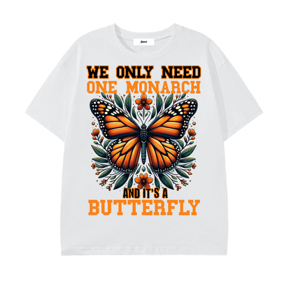 monarch butterfly,butterfly graphic shirt,nature lover apparel,artistic graphic,orange butterfly design,floral graphic shirt,butterfly aesthetic,nature prints clothing,trendy graphic shirt,butterfly art fashion