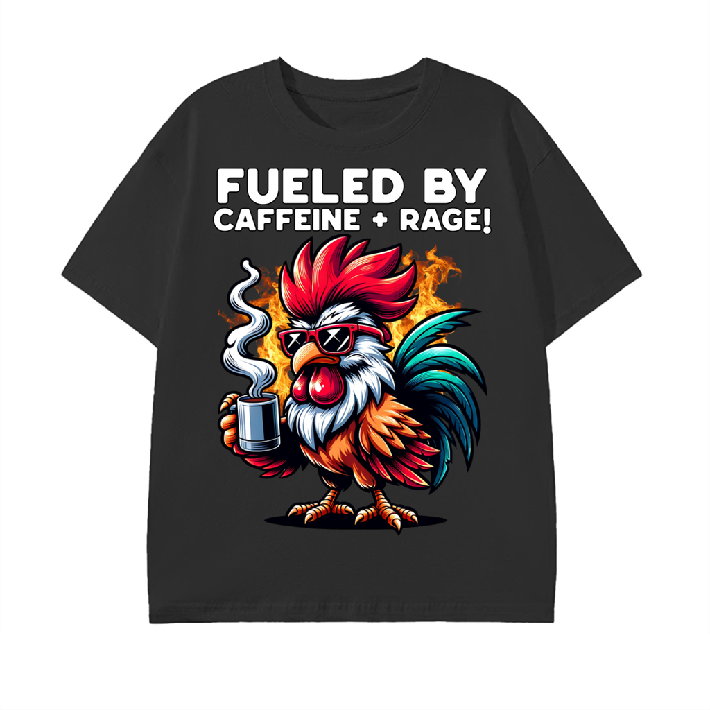 caffeine,rooster,morning mood,funny coffee,caffeine lover,grumpy morning,sarcasm,funny saying,coffee addict,rooster art