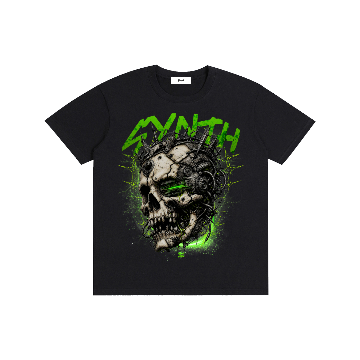 cyber skull streetwear,cyberpunk graphic,skull graphic apparel,futuristic streetwear,urban culture apparel,mechanical skull,glitch art fashion,dystopian fashion,alternative streetwea,graphic apparel