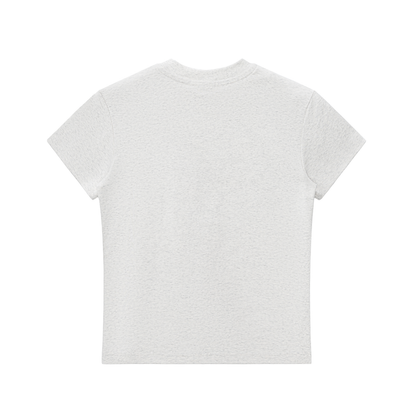 casual fitted tee,basic crop top