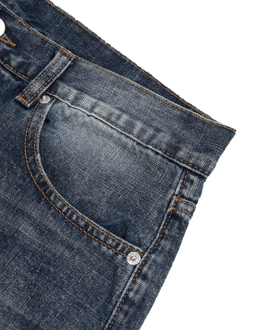Belarté Men’s Washed Wide Leg Denim Jeans - relaxed fit product view