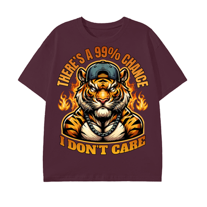 tiger shirt,streetwear graphic,fearless attitude shirt,bold quote shirt,fire tiger design,urban fashion top,gym motivation shirt,savage style apparel,confidence streetwear,aggressive animal graphic