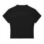Womens Slim Fit Mock Neck Crop T Shirt - Belarté