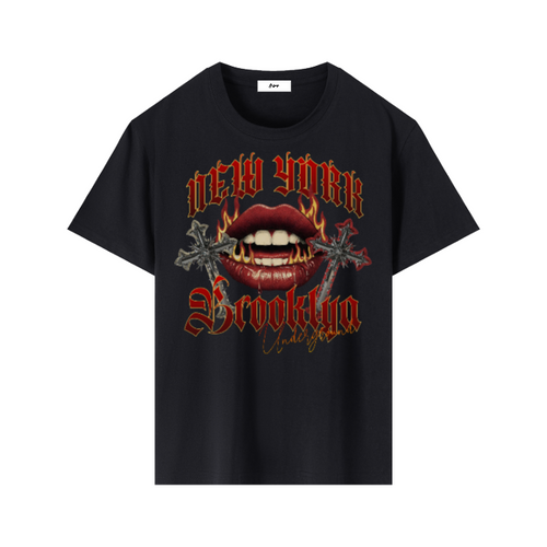 Brooklyn Inferno Lips T-shirt - Belarté