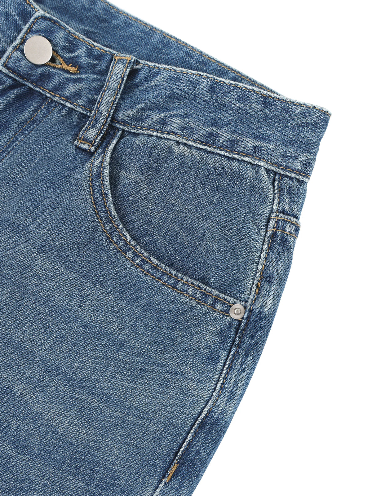 Belarté Women’s Vintage Wash Wide Leg Jeans