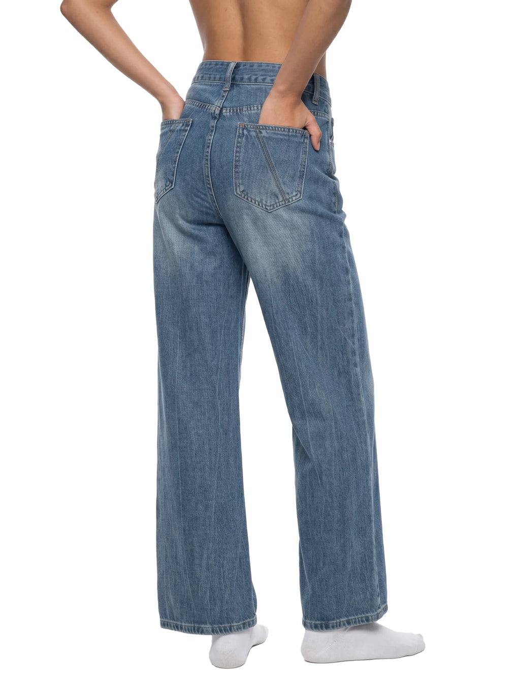 Belarté Femme Vintage Wash Wide Leg Jean - vue du produit 3