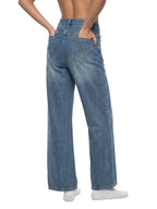 Belarté Women’s Vintage Wash Wide Leg Jeans