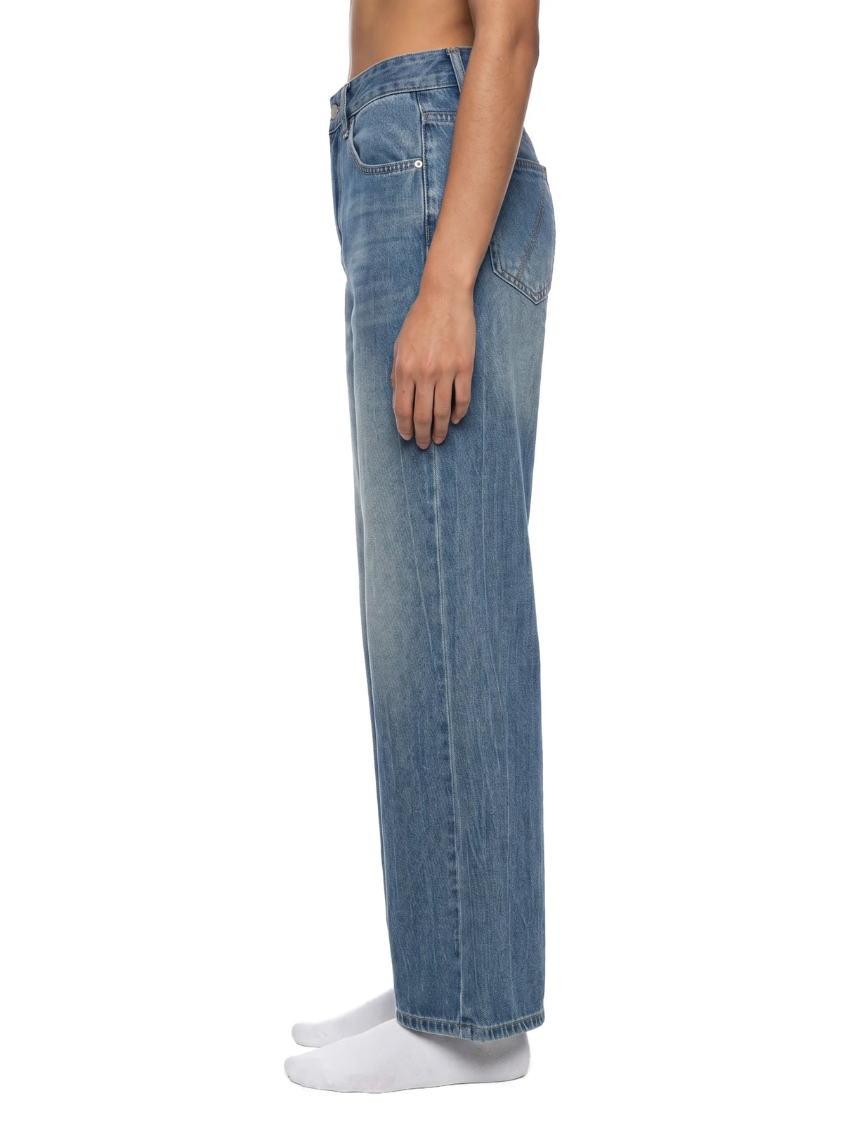 Belarté Women’s Vintage Wash Wide Leg Jeans