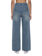Belarté Women’s Vintage Wash Wide Leg Jeans