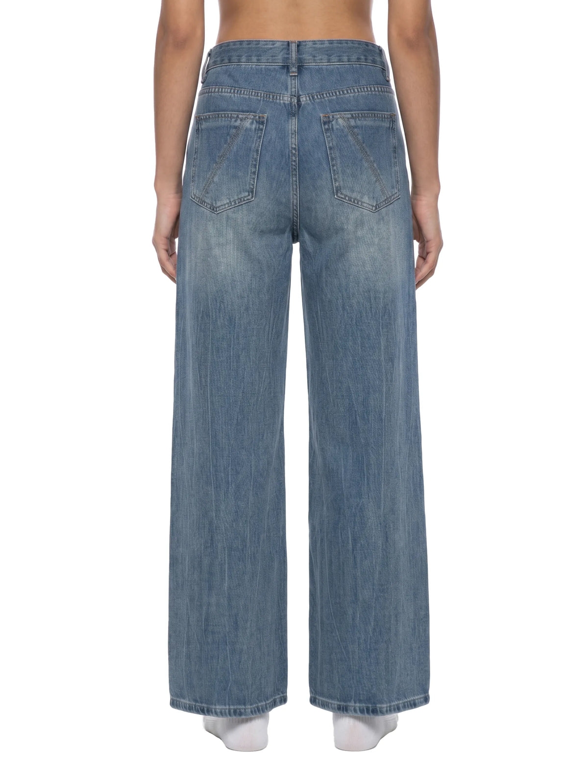 Belarté Women’s Vintage Wash Wide Leg Jeans